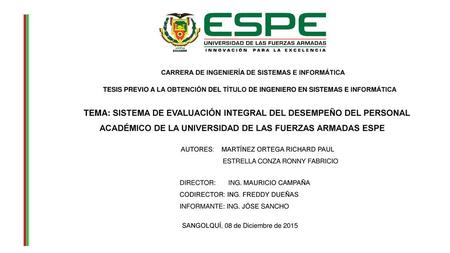 CARRERA DE INGENIERÍA DE SISTEMAS E INFORMÁTICA