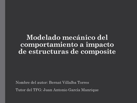 Nombre del autor: Bernat Villalba Torres