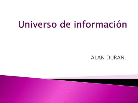 Universo de información