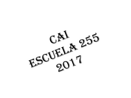 CAI ESCUELA 255 2017.