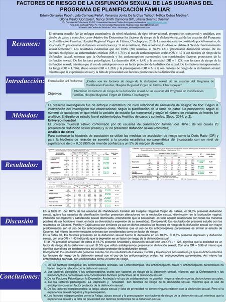 Resumen: Introducción: Métodos: Resultados: Discusión