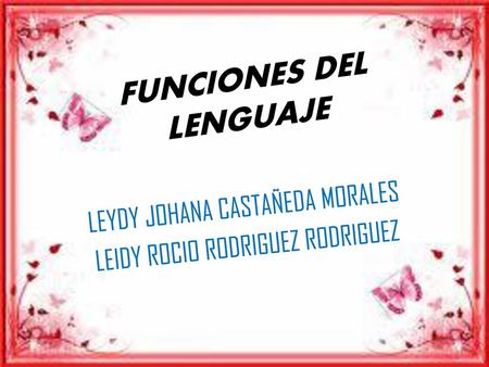 FUNCIONES DEL LENGUAJE
