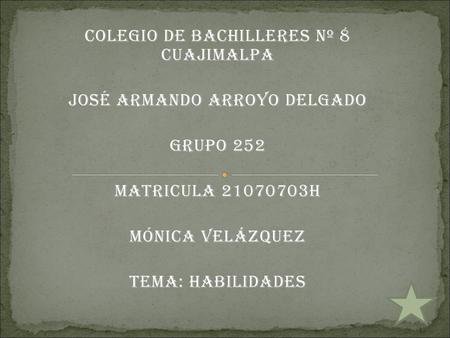 Colegio de Bachilleres Nº 8 Cuajimalpa