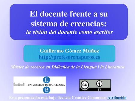 El docente frente a su sistema de creencias: