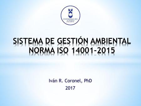 SISTEMA DE GESTIÓN AMBIENTAL NORMA ISO