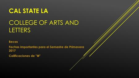 Cal State LA College of Arts and Letters