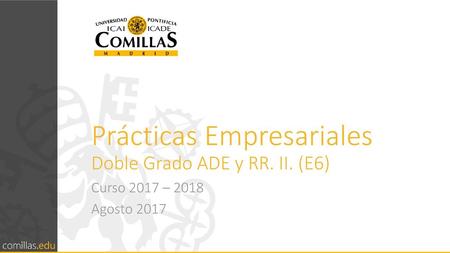 Prácticas Empresariales Doble Grado ADE y RR. II. (E6)