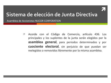 Sistema de elección de Junta Directiva