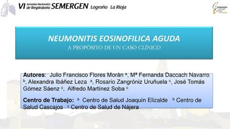 NEUMONITIS EOSINOFILICA AGUDA