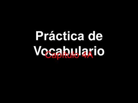 Práctica de Vocabulario