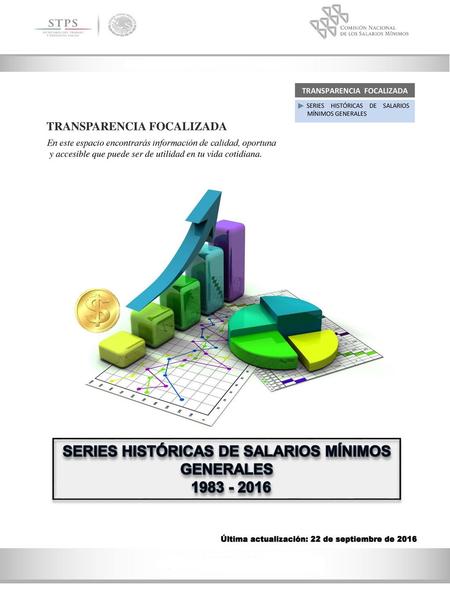 SERIES HISTÓRICAS DE SALARIOS MÍNIMOS GENERALES