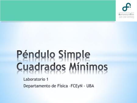 Péndulo Simple Cuadrados Mínimos