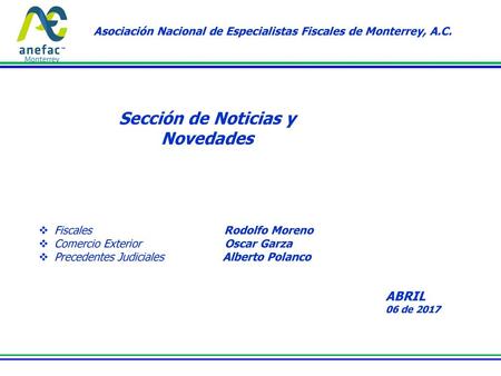 Sección de Noticias y Novedades