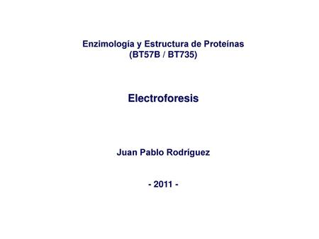 Enzimología y Estructura de Proteínas
