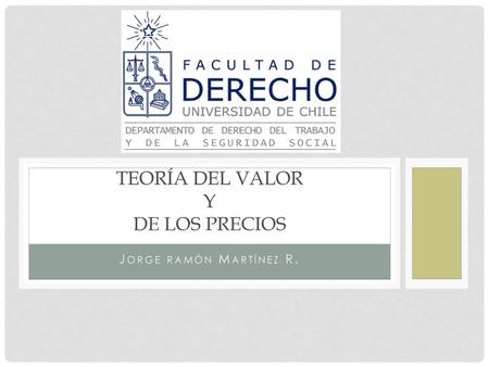Teoría del valor y de los precios