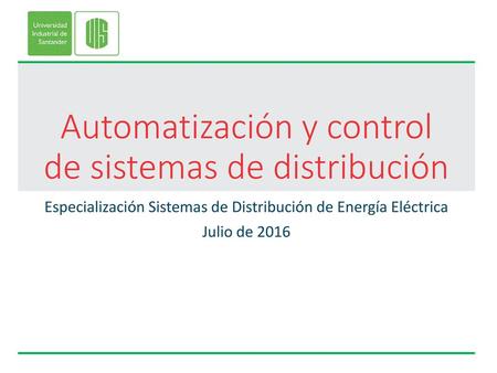 Automatización y control de sistemas de distribución
