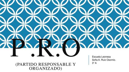 P .R.O (partido responsable y organizado)