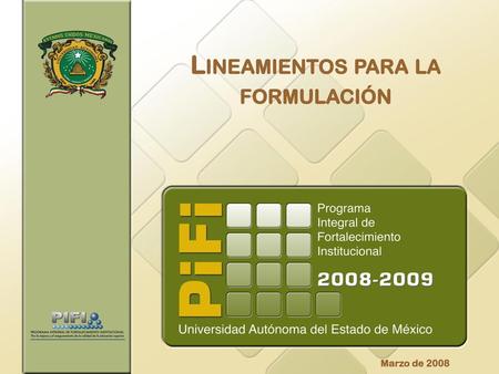 Lineamientos para la formulación