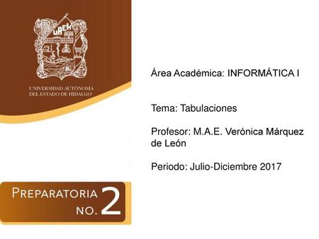 Área Académica: INFORMÁTICA I