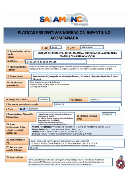 PLATICAS PREVENTIVAS MIGRACION INFANTIL NO ACOMPAÑADA