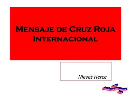 Mensaje de Cruz Roja Internacional