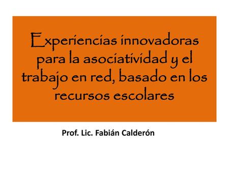 Prof. Lic. Fabián Calderón