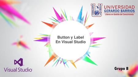 Button y Label En Visual Studio Grupo B.