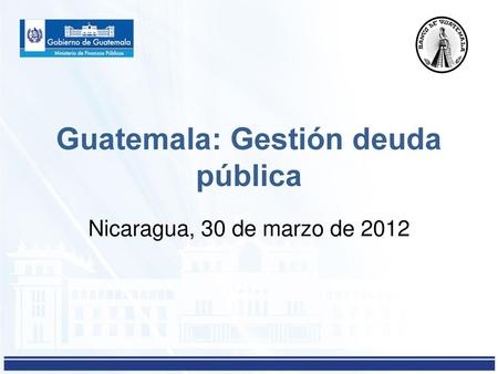Guatemala: Gestión deuda pública