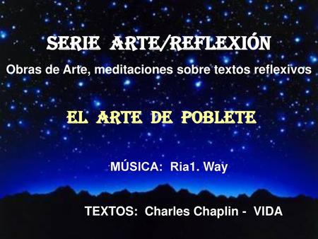 SERIE ARTE/REFLEXión EL ARTE DE POBLETE
