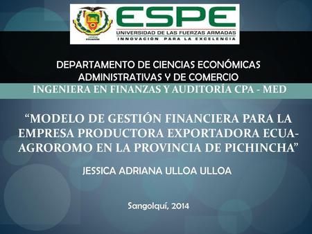 DEPARTAMENTO DE CIENCIAS ECONÓMICAS