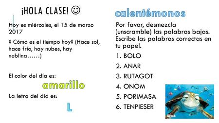 calentémonos amarillo L