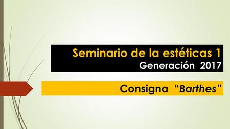 Seminario de la estéticas 1