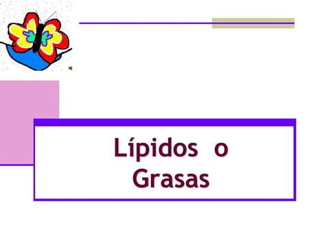 Lípidos o Grasas.