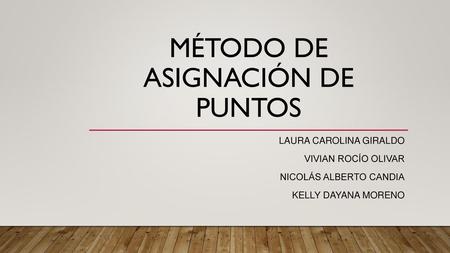 Método de asignación de puntos