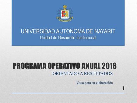 PROGRAMA OPERATIVO ANUAL 2018