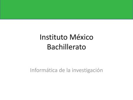 Instituto México Bachillerato