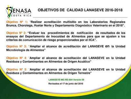 LANASEVE-MC-RE-004 Versión 05