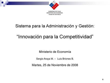 “Innovación para la Competitividad”