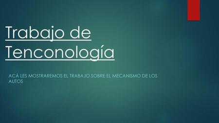 Trabajo de Tenconología