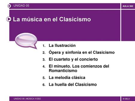 La música en el Clasicismo