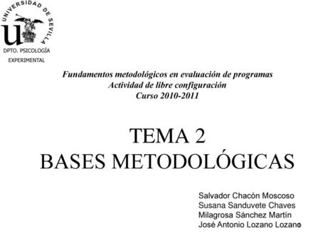 DPTO. PSICOLOGÍA EXPERIMENTAL