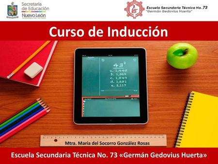 Curso de Inducción Mtra. María del Socorro González Rosas