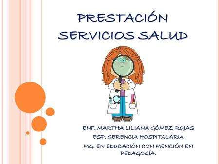PRESTACIÓN SERVICIOS SALUD
