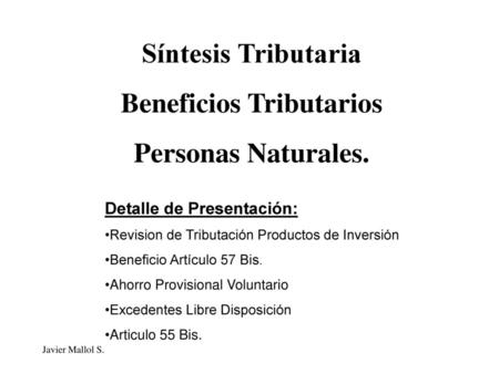 Beneficios Tributarios