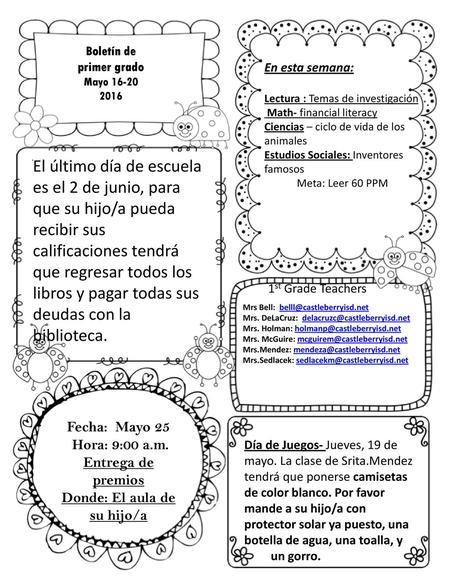 Donde: El aula de su hijo/a