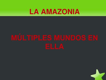 LA AMAZONIA MÚLTIPLES MUNDOS EN ELLA