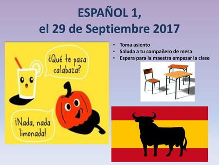ESPAÑOL 1, el 29 de Septiembre 2017
