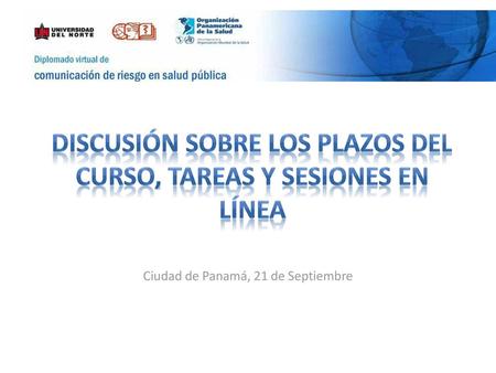 Discusión sobre los plazos del curso, tareas y sesiones en línea