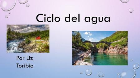 Ciclo del agua Por Liz Toribio.