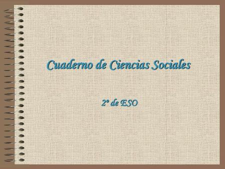 Cuaderno de Ciencias Sociales